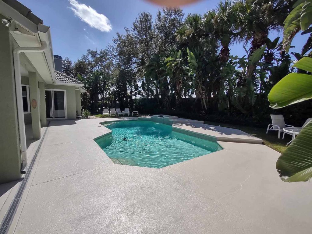 concrete pool deck